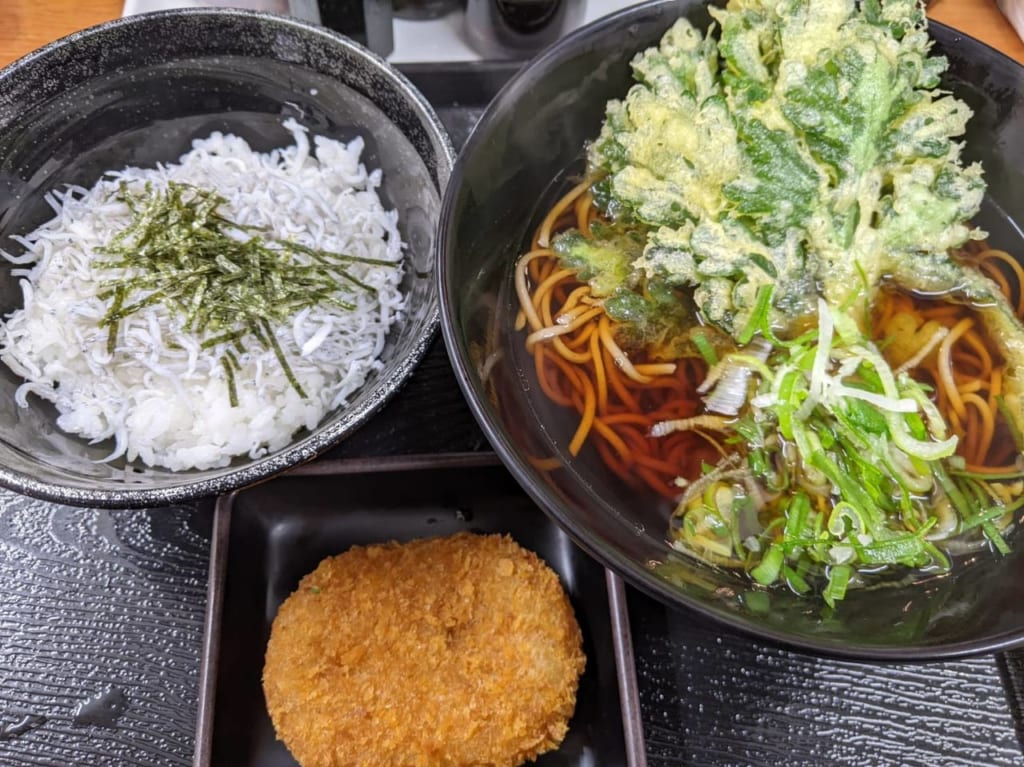 つぐみ　しらすそば定食