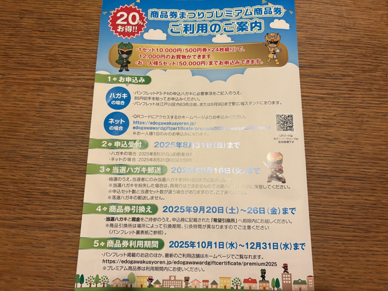 江戸川区の2025年商品券まつりプレミアム商品券が20%お得な70周年