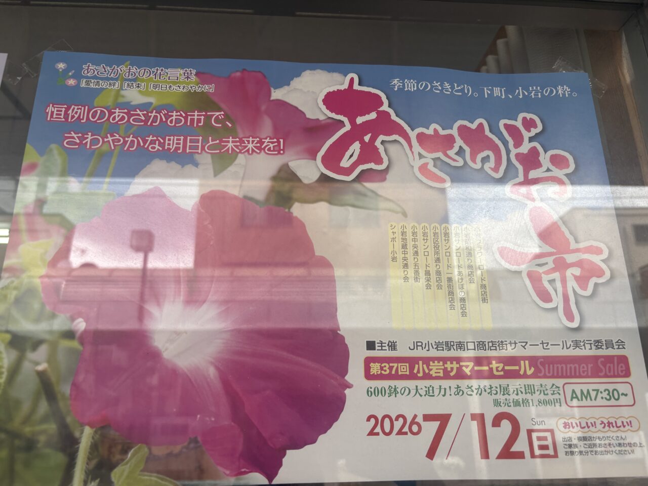 小岩サマーセールとあさがお市が開催